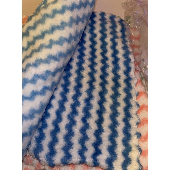 Set of 10 striped microfiber dish clothes - Picture 3 of 4